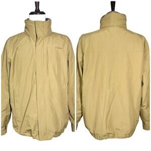 L.L. Bean | Men | Tan 3-In-1 Outdoor Nylon Sweater Fleece Hooded Jacket | L Reg